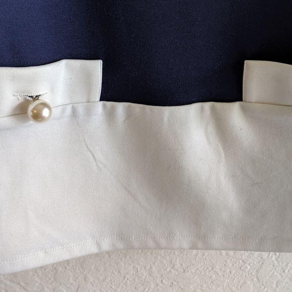 Vecceli Italy Women's Dark Blue & White Top - Picture 7 of 8